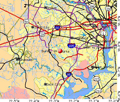 Burke, VA map