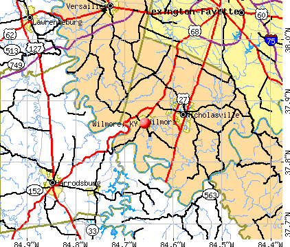 Wilmore, KY map