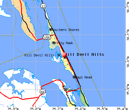 Kill Devil Hills, NC map