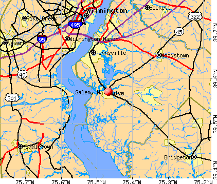 Salem, NJ map