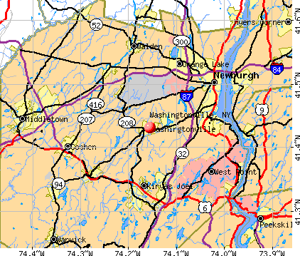Washingtonville, NY map
