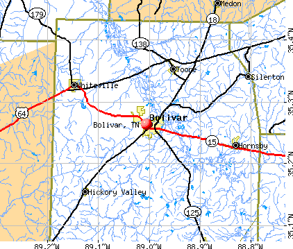 Bolivar, TN map