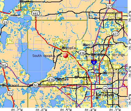 South Apopka, FL map