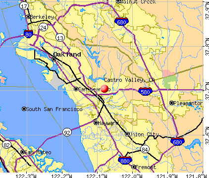Castro Valley, CA map