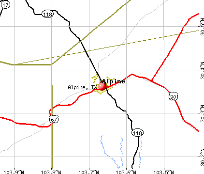 Alpine, TX map