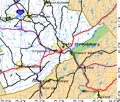 Stroudsburg, PA map