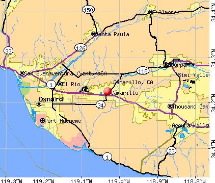 Camarillo, CA map
