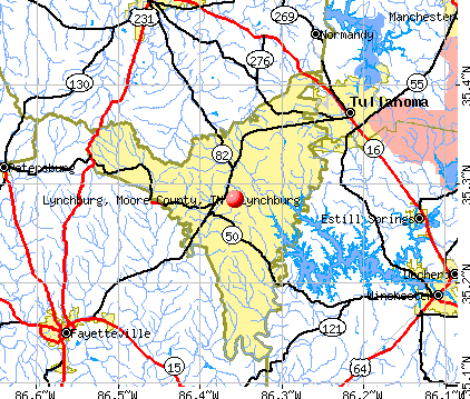 Lynchburg, Tennessee (TN) profile: population, maps, real estate ...