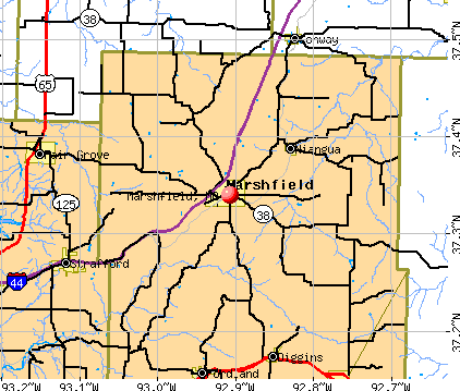 Marshfield, MO map