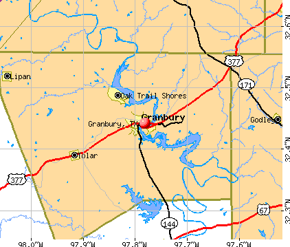 Granbury, TX map