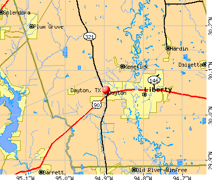 Dayton, TX map