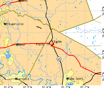 Elgin, TX map