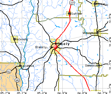 Blakely, GA map