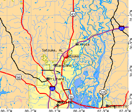 Satsuma, AL map