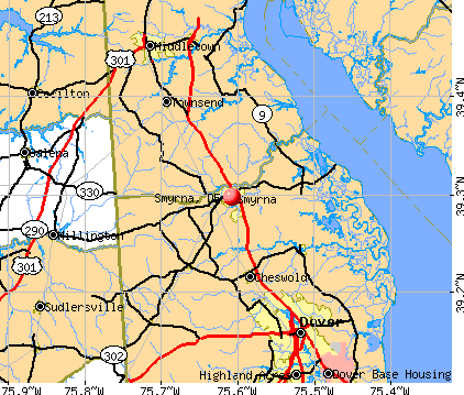 Smyrna, DE map