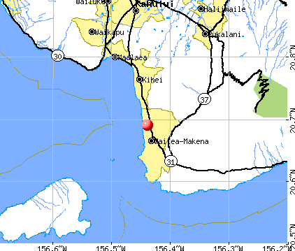 Wailea-Makena, HI map