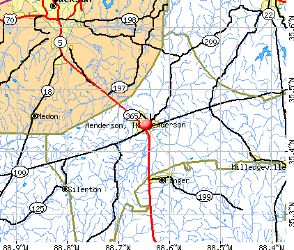 Henderson, TN map