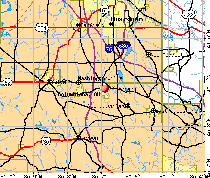 Columbiana, OH map
