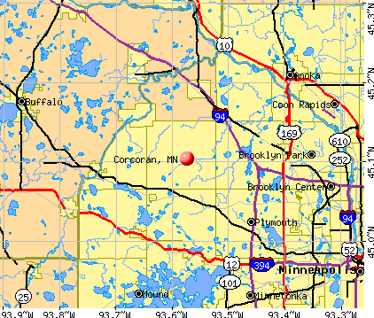 Corcoran, MN map
