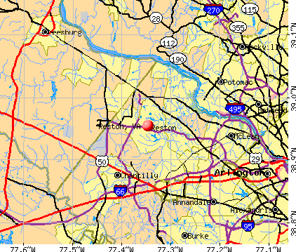 Reston, VA map