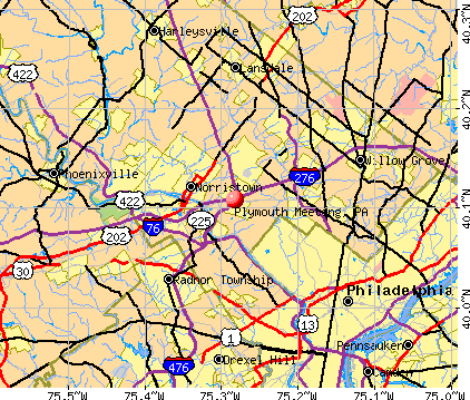 Plymouth Meeting, PA map