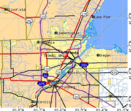 Toledo, OH map