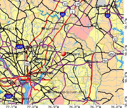 Goddard, MD map