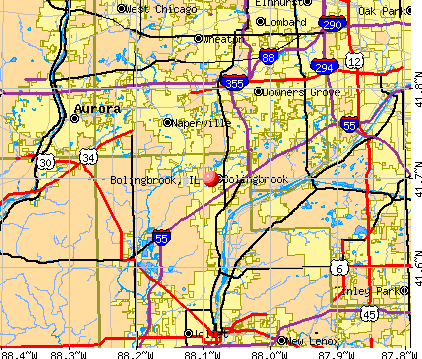 Bolingbrook, IL map