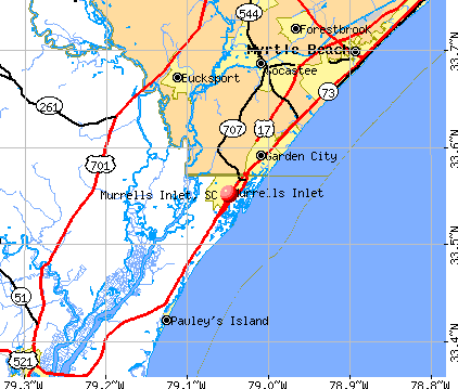 Murrells Inlet, SC map