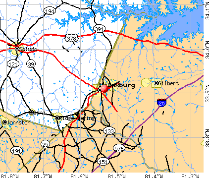 Batesburg-Leesville, SC map
