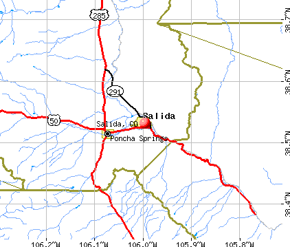 Salida, CO map