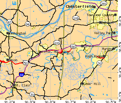 Pacific, MO map