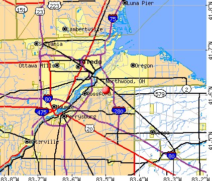 Northwood, OH map
