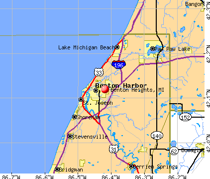Benton Heights, MI map