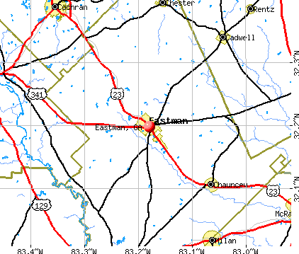 Eastman, GA map