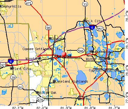 Combee Settlement, FL map