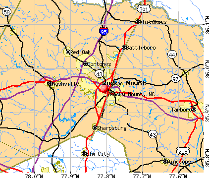 Rocky Mount, NC map