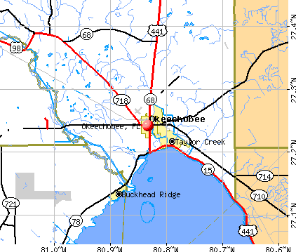 Okeechobee, FL map
