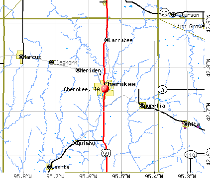 Cherokee, IA map