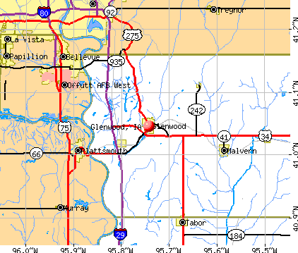 Glenwood, IA map