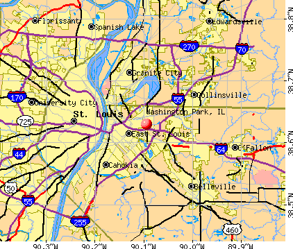 Washington Park, IL map