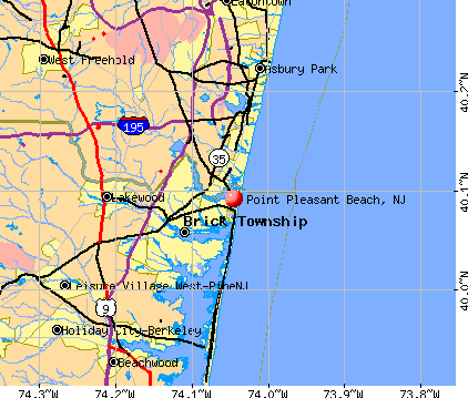 Point Pleasant Beach, NJ map