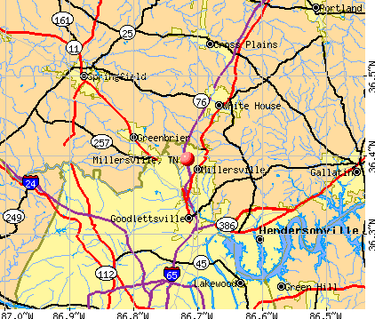 Millersville, TN map