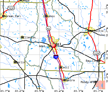 Adel, GA map