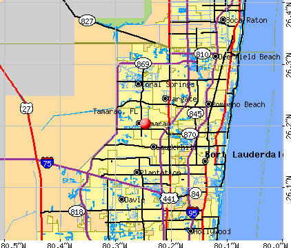 Tamarac, FL map