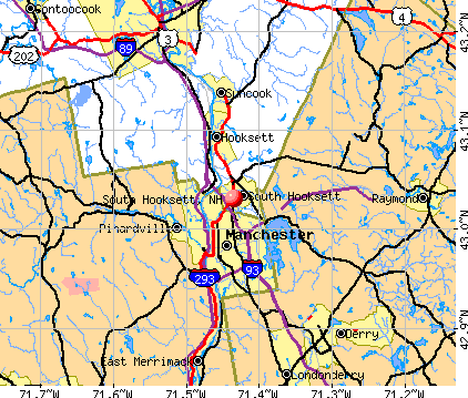 South Hooksett, NH map