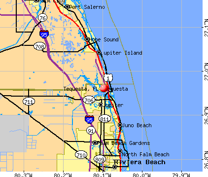 Tequesta, FL map