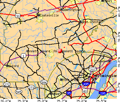 Kennett Square, PA map