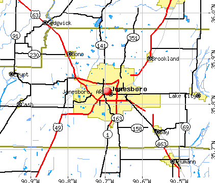 Jonesboro, AR map