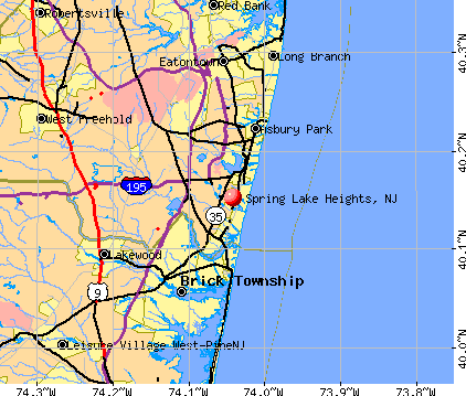 Spring Lake Heights, NJ map